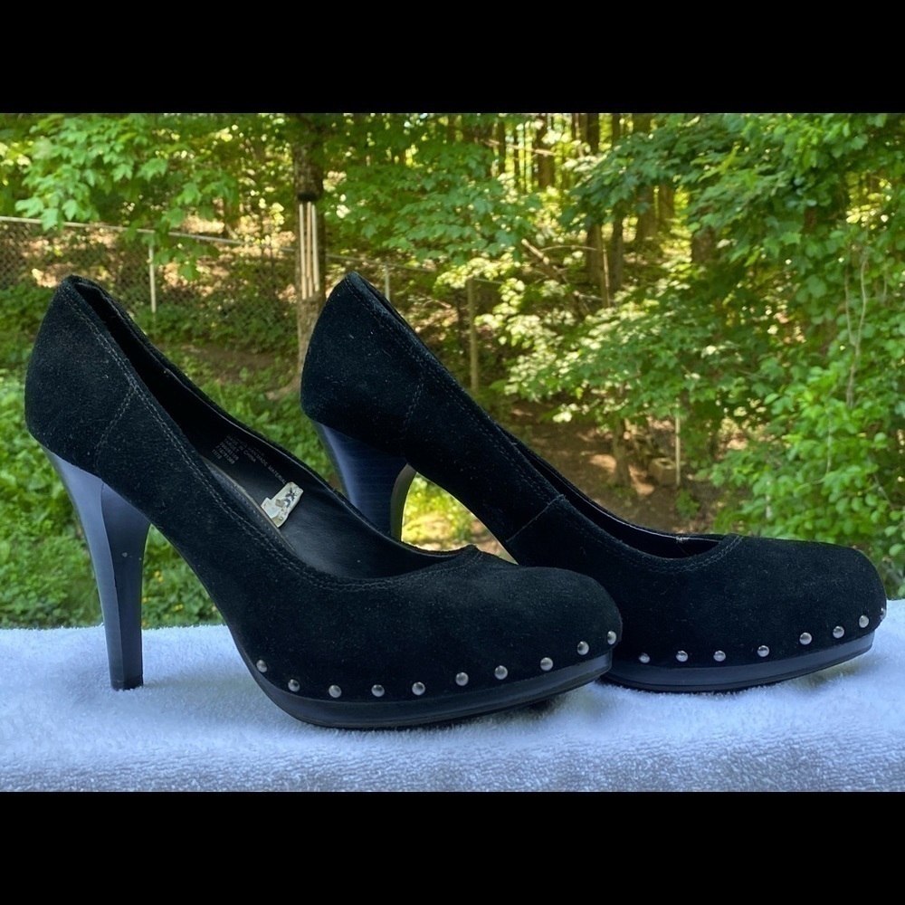 Mossimo Black Suede Platforms With Rivets- Size 9… - image 7
